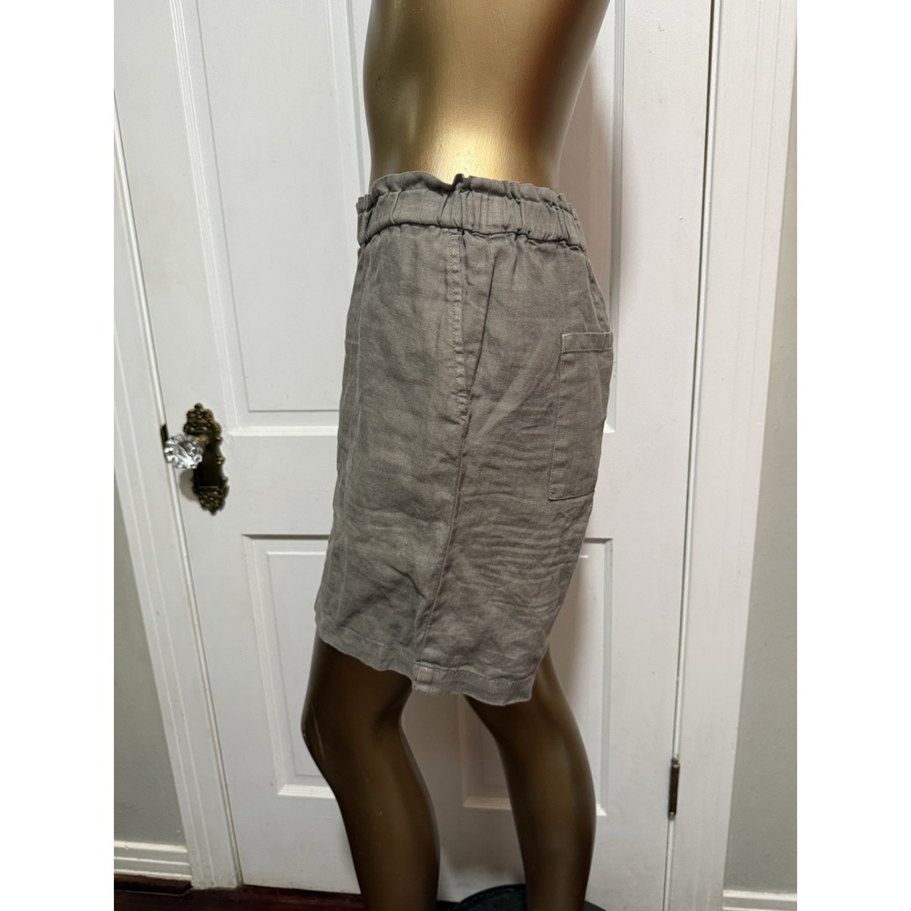 Linen Pure J Jill Womens Shorts Size Small Elastic Waist Casual Green - Picture 2 of 5